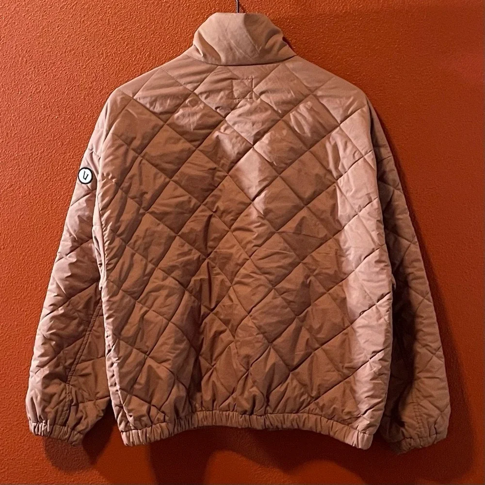Vuori Women's Echo Insulated‎ Quilted Full Zip Maeve Terracotta Bomber Jacket